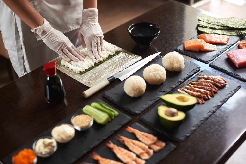 Chef specialised on sushi and asian cuisine