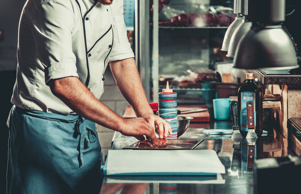 Chef + kitchen helper